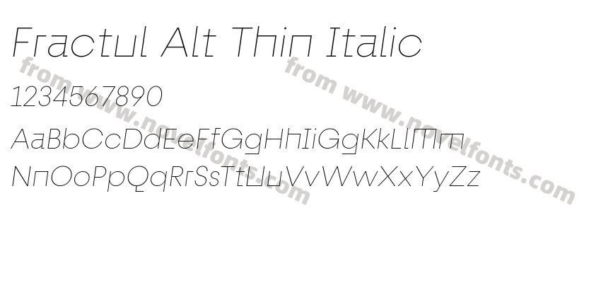 Fractul Alt Thin ItalicPreview