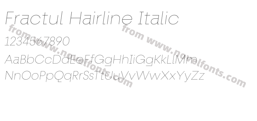 Fractul Hairline ItalicPreview