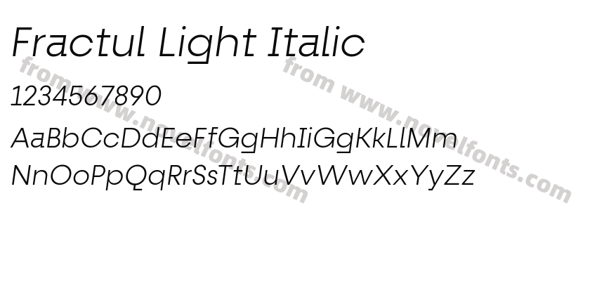 Fractul Light ItalicPreview