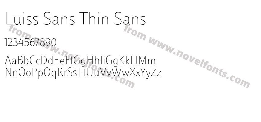 Luiss Sans Thin SansPreview