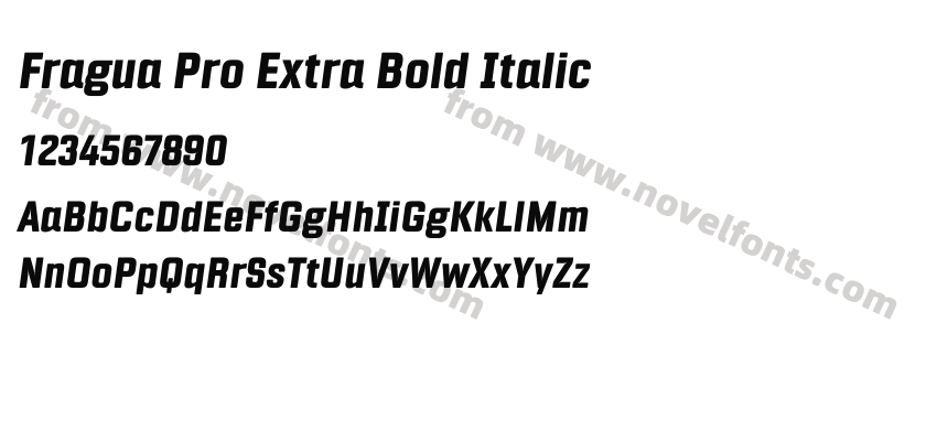 Fragua Pro Extra Bold ItalicPreview