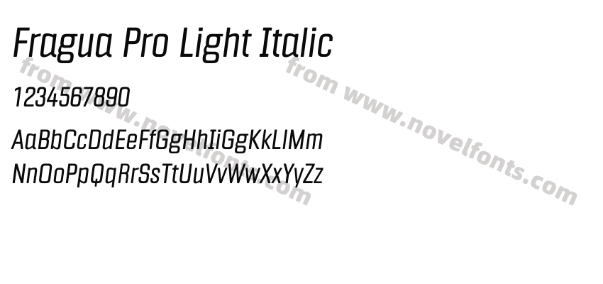 Fragua Pro Light ItalicPreview