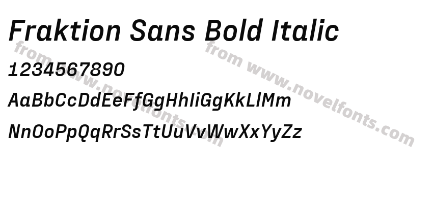 Fraktion Sans Bold ItalicPreview