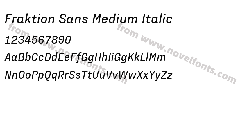 Fraktion Sans Medium ItalicPreview
