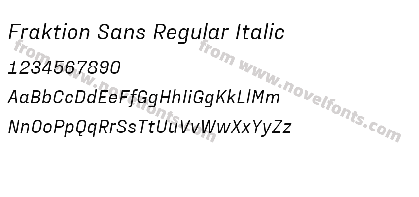 Fraktion Sans Regular ItalicPreview