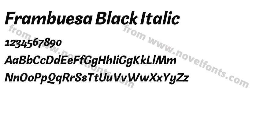 Frambuesa Black ItalicPreview