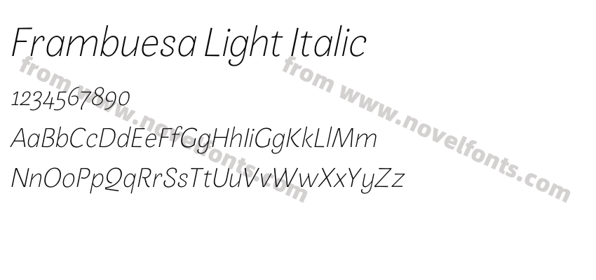Frambuesa Light ItalicPreview