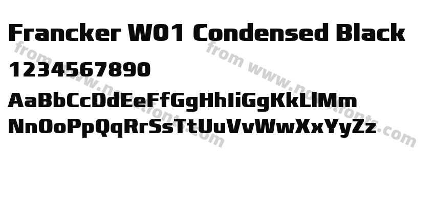 Francker W01 Condensed BlackPreview