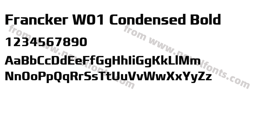Francker W01 Condensed BoldPreview