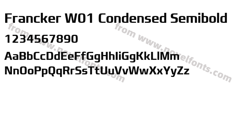 Francker W01 Condensed SemiboldPreview