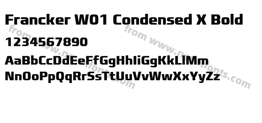 Francker W01 Condensed X BoldPreview