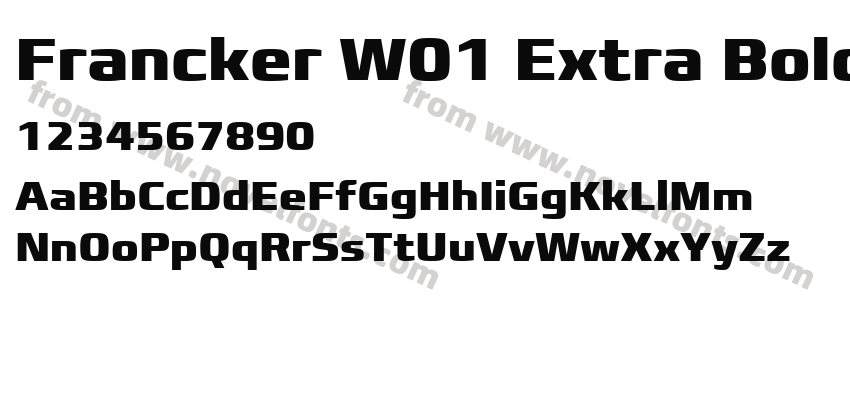 Francker W01 Extra BoldPreview