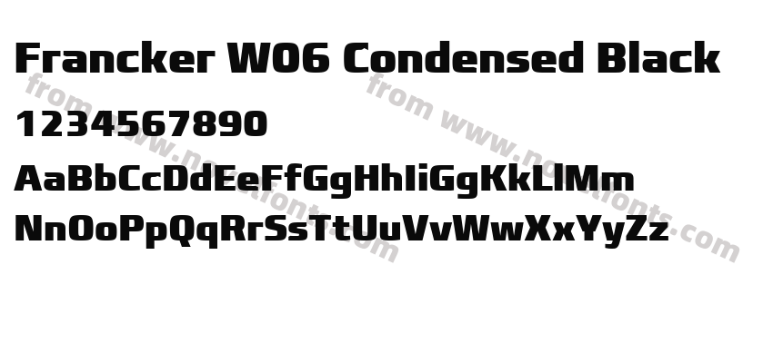 Francker W06 Condensed BlackPreview