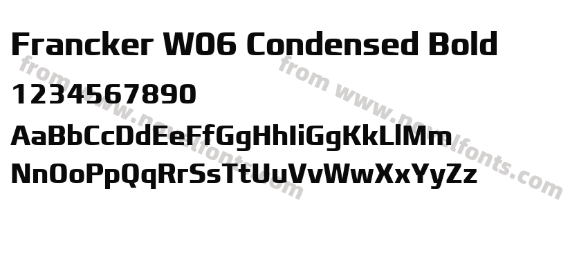 Francker W06 Condensed BoldPreview