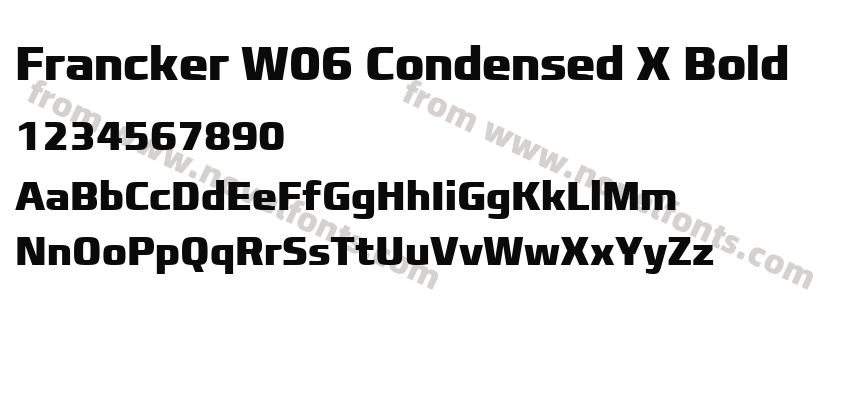 Francker W06 Condensed X BoldPreview