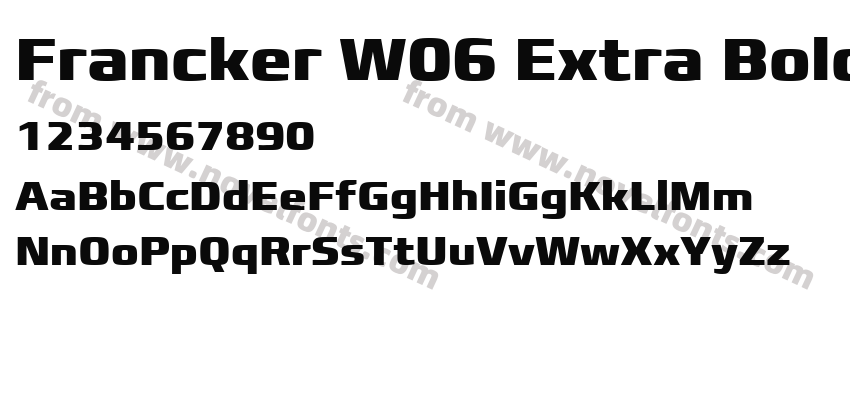 Francker W06 Extra BoldPreview