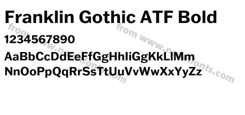 Franklin Gothic ATF BoldPreview