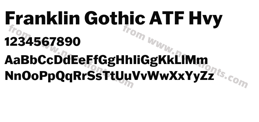 Franklin Gothic ATF HvyPreview
