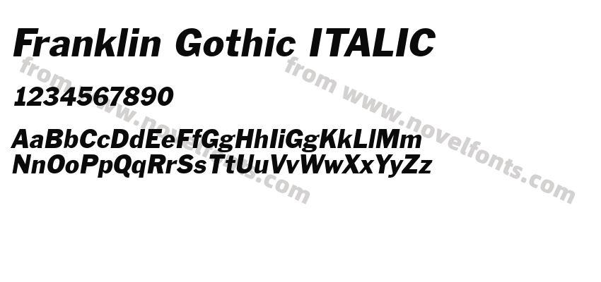 Franklin Gothic ITALICPreview