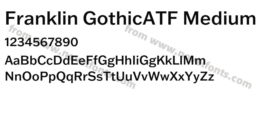 Franklin GothicATF MediumPreview