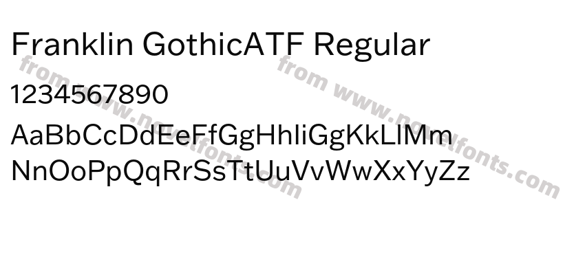 Franklin GothicATF RegularPreview
