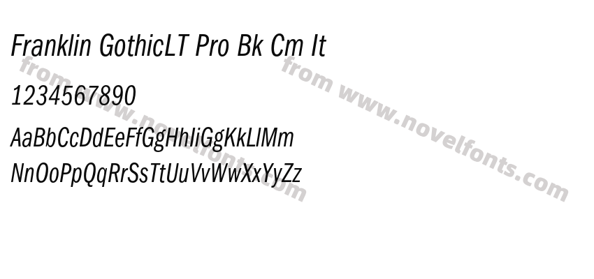 Franklin GothicLT Pro Bk Cm ItPreview
