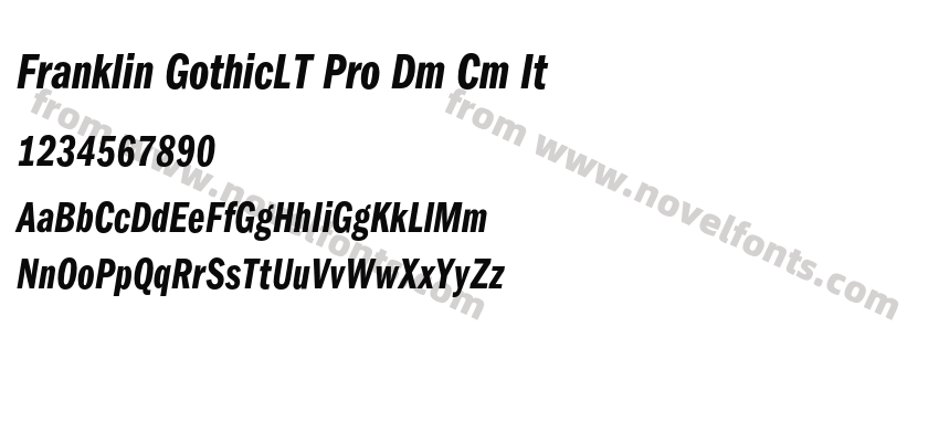 Franklin GothicLT Pro Dm Cm ItPreview