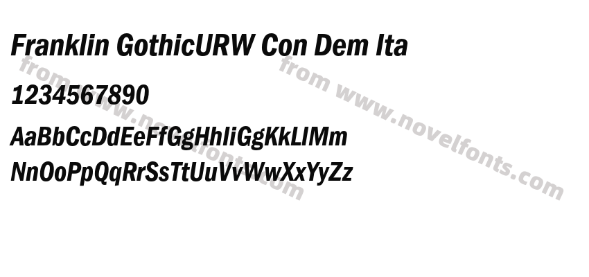 Franklin GothicURW Con Dem ItaPreview
