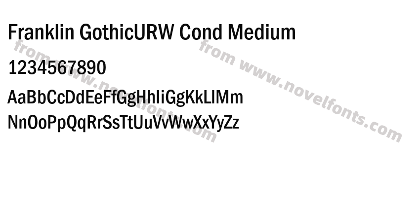 Franklin GothicURW Cond MediumPreview