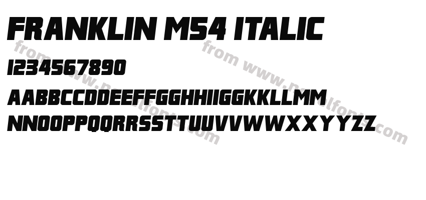 Franklin M54 ItalicPreview