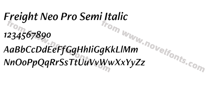 Freight Neo Pro Semi ItalicPreview