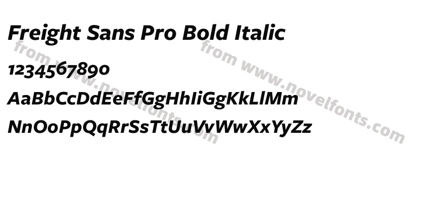 Freight Sans Pro Bold ItalicPreview