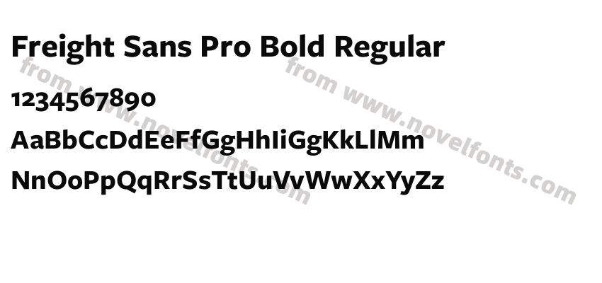 Freight Sans Pro Bold RegularPreview