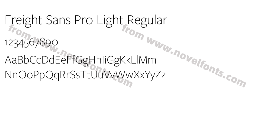 Freight Sans Pro Light RegularPreview