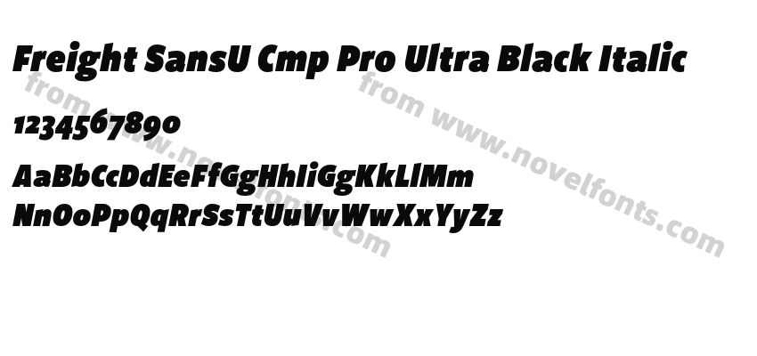 Freight SansU Cmp Pro Ultra Black ItalicPreview