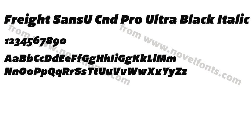 Freight SansU Cnd Pro Ultra Black ItalicPreview
