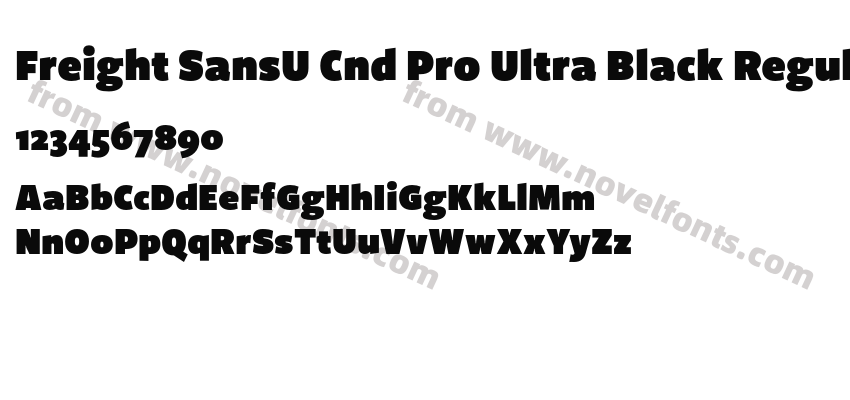 Freight SansU Cnd Pro Ultra Black RegularPreview