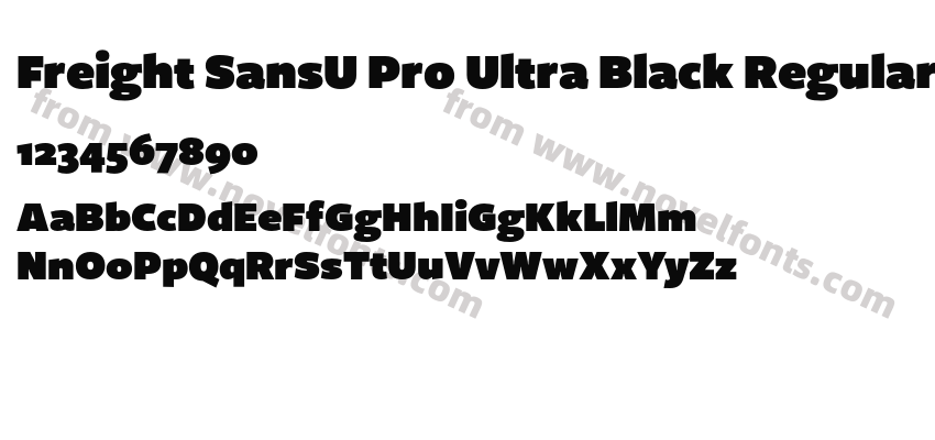 Freight SansU Pro Ultra Black RegularPreview