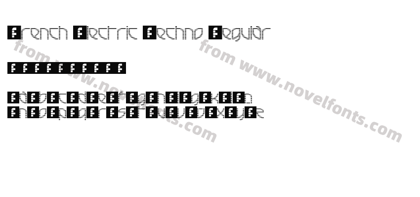 French Electric Techno RegularPreview