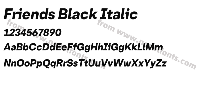 Friends Black ItalicPreview