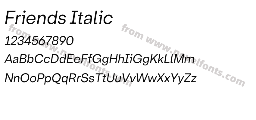 Friends ItalicPreview