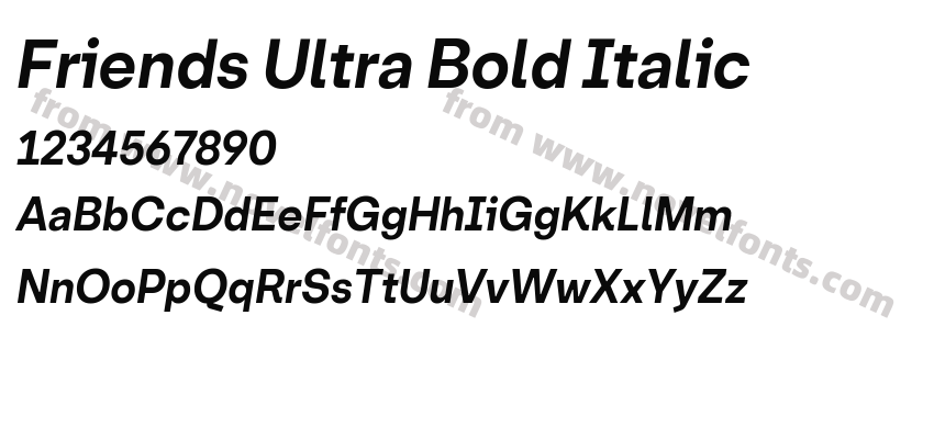 Friends Ultra Bold ItalicPreview