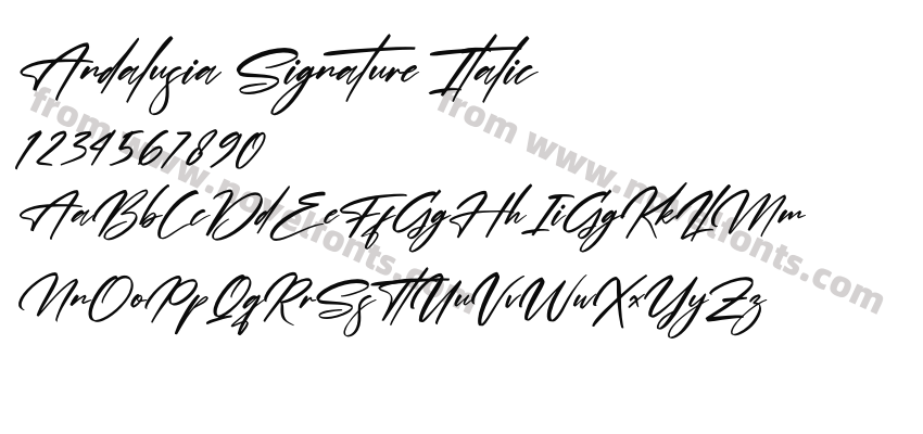 Andalusia Signature ItalicPreview