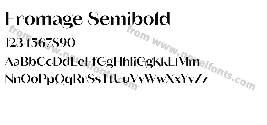 Fromage SemiboldPreview