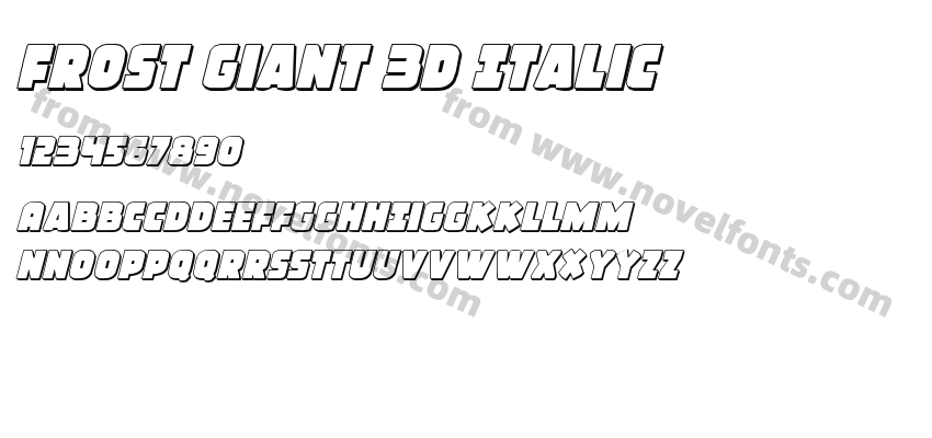 Frost Giant 3D ItalicPreview