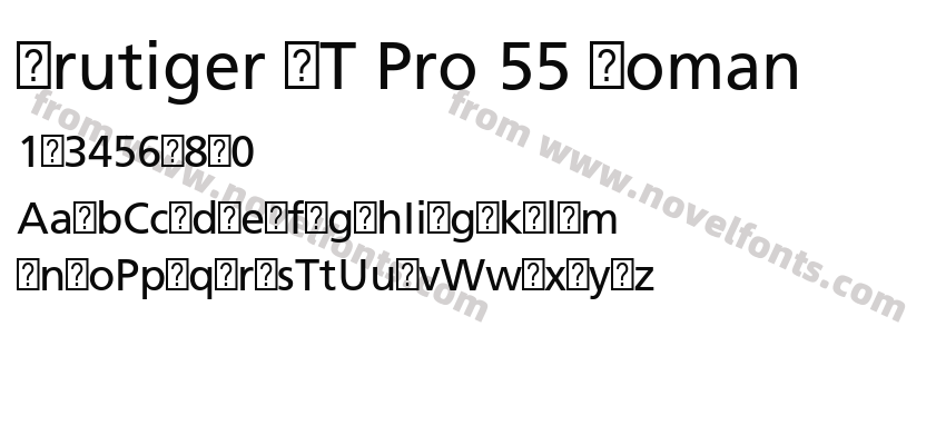 Frutiger LT Pro 55 RomanPreview