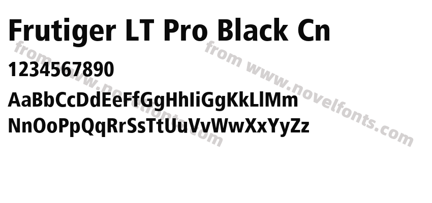 Frutiger LT Pro Black CnPreview
