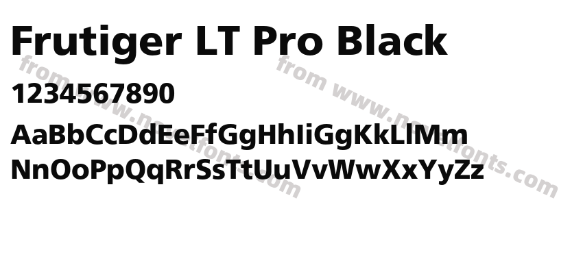 Frutiger LT Pro BlackPreview