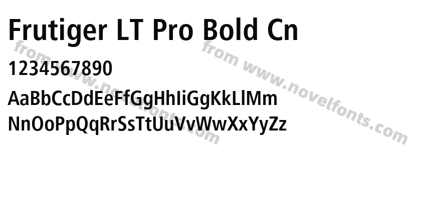 Frutiger LT Pro Bold CnPreview