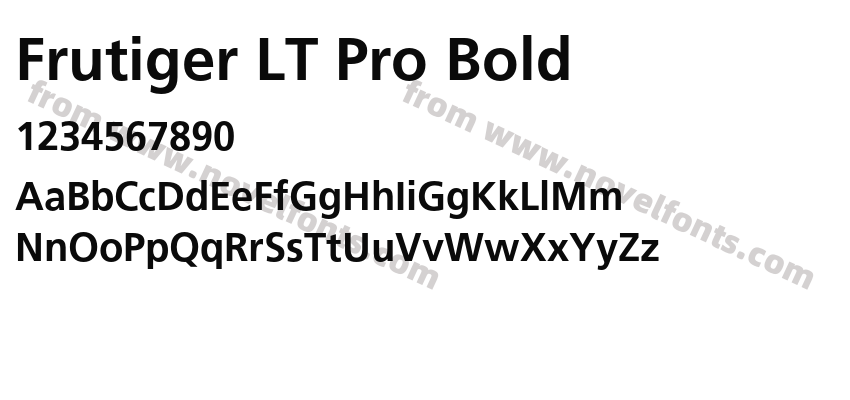 Frutiger LT Pro BoldPreview